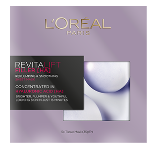LOralParisRevitaliftFillerHAReplumpingSmoothingSheetMaskMultipack5x35g1